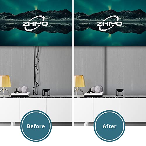 Image of ZhiYo 43 inch Cord Covers for Wires on Wall, Grey Cord Hider, 0.95 inch W x 0.47 inch