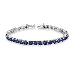 Created Blue Sapphire - Silver