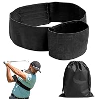 Qnvyw Slider Golf-Trainingshilfe, Golf Swing Band mit Echtzeit-Feedback, Für Indoor- und Outdoor-Training, Schwarzes Golf-Armband mit Tasche 25x30 cm