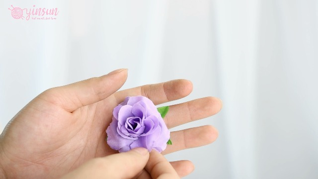 Yinsun 50pcs Pink Roses Artificial Flower Heads, 1.57” Small Silk Fake Flower...