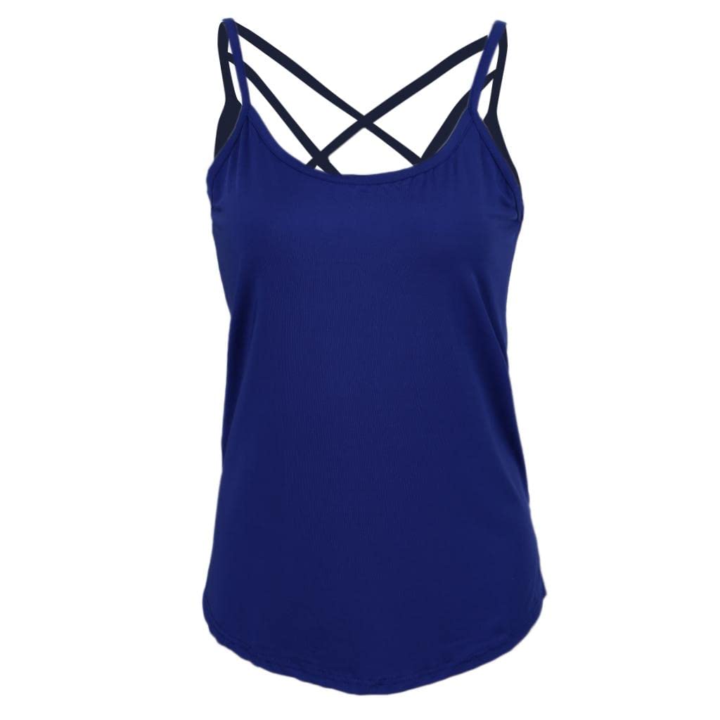 Enakshi® Women Ladies Plain Sleeveless Strappy Camisole Vest Cami Tank Top XL Blue|Clothing, Shoes & Accessories | Womens Clothing | Tops & Blouses-image-23
