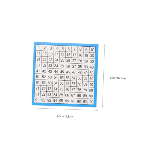 Tabla de números del 1 al 100 con material de enseñanza de matemáticas lavable y muy resistente 2