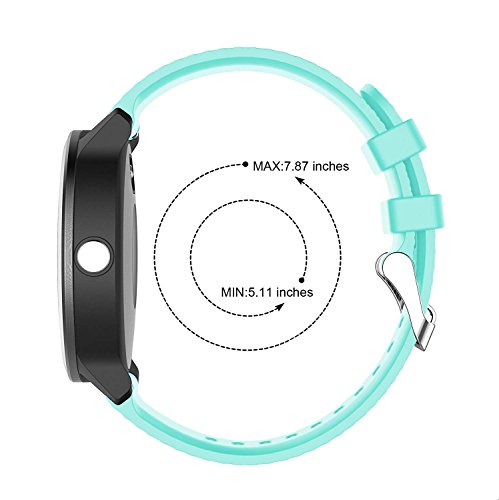 Anrir Vivoactive 3 Watch Band, 20Mm Silicone Bands For Garmin Vivoactive 3/Forerunner 645 Music/Samsung Galaxy 42Mm/Galaxy Watch 3 41Mm/Galaxy Watch Active 2 40Mm/44Mm-Light Green #TOP2