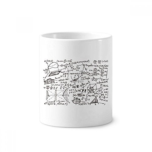Porte-brosse à dents géométrie mathématique tasse blanche céramique 350ml