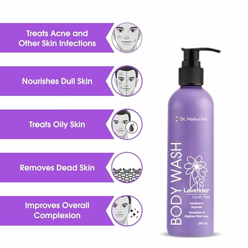 Image of MASHUR FAB Body Wash - Exfoliating & Hydrating Formula | Brightens Skin Tone | 250ml Multiple Fragrance (Pack of 1 Body Wash + Vitamin C Serum + Perfume)