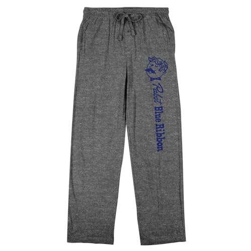Pabst Blue Ribbon Logo Men's Heather Gray Sleep Pants