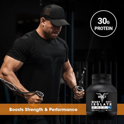 Image of Bolt 100% Whey Isolate Powder | 28g Protein Per Scoop, 7G BCAA | Unflavor | 69 Servings | 5lb,2.268kg | Muscle Recovery | Lean Muscle Support | Fast Absorption | Gluten-Free | Easy to Digest
