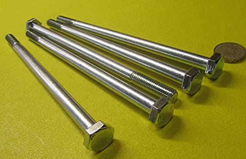 8.8 Zinc Steel Bolts PT M10 x 1.5 mm x 200 mm Long 5 pcs