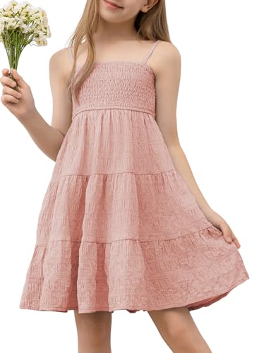 blibean Girls Summer Sundress Tween Sun Dresses Size 6-15 Years Old
