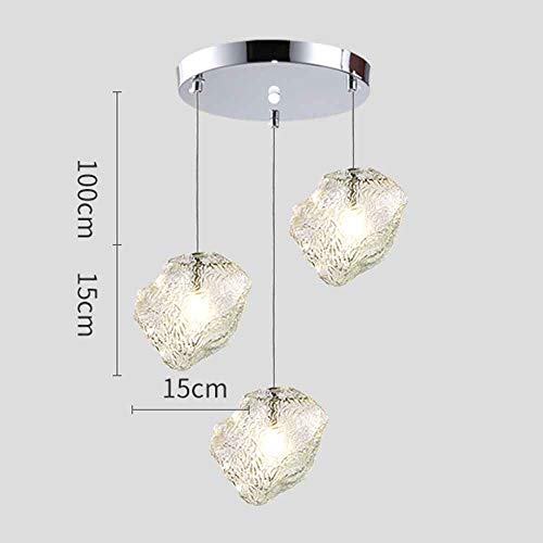 Lustre cube de glace pour salle à manger moderne et lumineuse - 3