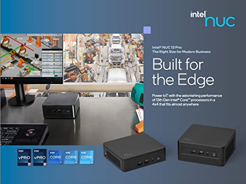 NUC 13 Pro, Mini PC Intel i5-1340p, RAM da 64 GB DDR4-3200, SSD M.2, Scheda Grafica Intel Iris Xe, Wi-Fi 6E, Bluetooth 5.3, Compatibile con Windows 10 e Windows 11 Home, Nero - PC Desktop - Immagine 1