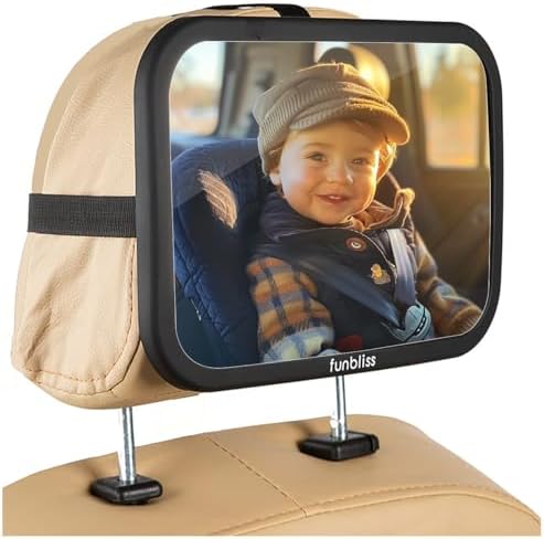 Baby Car Mirror Most Stable Backseat Mirror with Premium Matte Fi...