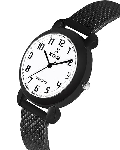 Image of XTIME Analogue Watch Round White Dial & Resin Strap for Boys & Girls