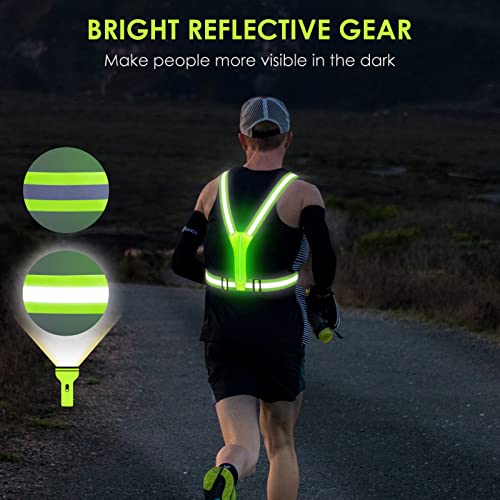 Todoxi Led Running Reflective Vest, High Visibility Light Up Running