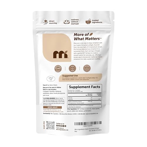 Micro Ingredients Ceylon Cinnamon Softgels