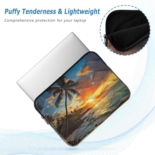 Funda para portátil 13-14 pulgadas con diseño Tropical Tree Leaves miniatura 5