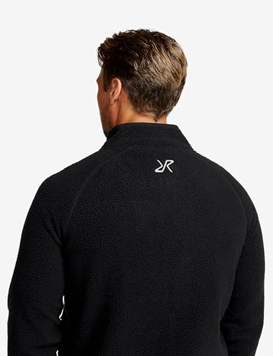 RevolutionRace Canyon Full-Zip Pile Fleece für Herren, Outdoor Fleecejacken perfekt für Wanderungen und Outdoor-Abenteuer, Black, M