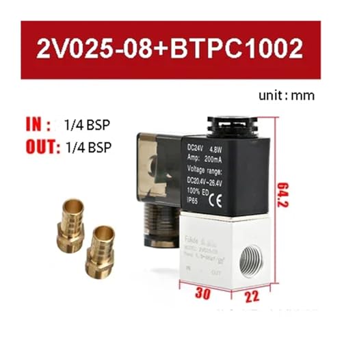 Électrovanne 2V025-08 haute précision à commande électrique 220V AC - 3