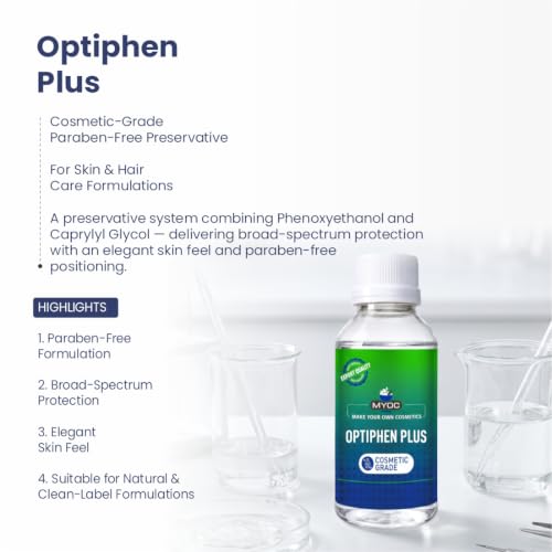Image of Optiphen Plus Preservative | Natural Preservative for Cosmetics Water Soluble Paraben Free Broad Spectrum Preservative for Lotions Making DIY Products, Serums - 60ml