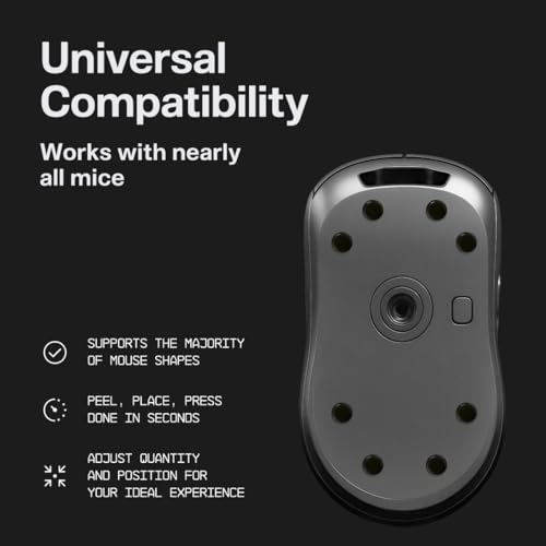 Image of WALLHACK UHMW-PE Mouse Sole Dot Type | Premium Universal Sole for Gaming Mouse | Smooth Gliding with Cloth and Glass Mouse Pad | Customize Speed Control | Durable, Quick and Easy Installation | Black