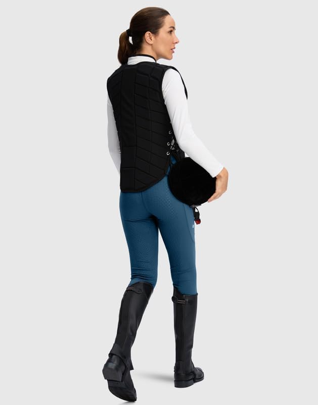 SANTINY Women's Horse Riding Pants Zipper Pockets Silicone Full-Seat Breeches Equestrian Schooling Tights for Women - Image 6