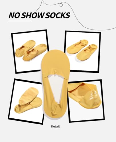 Women’s No Show Socks 6/8 Pairs,Low Cut Liner Thin Ice Silk Non Slip Hidden Invisible Socks Cool And Breathable4