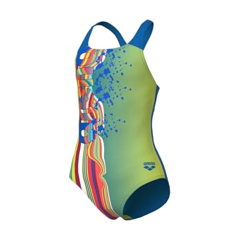 Arena Girl's Multi Soft Green-Blue Swimsuit Cover