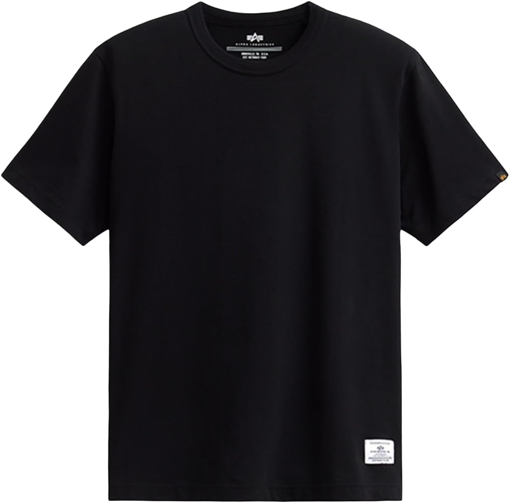 Alpha Industries Men’s Cotton T-Shirt – Relaxed Fit Short Sleeve Tee for Casual Wear Soft Lightweight Crewneck Shirt