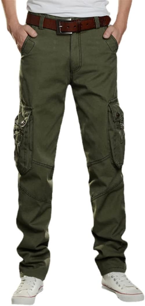 Men's Multi-Pocket Tactical Casual Pants Military Joggers Cargo Pants Outdoor Hiking Sweatshirt Hip Hop Bottom