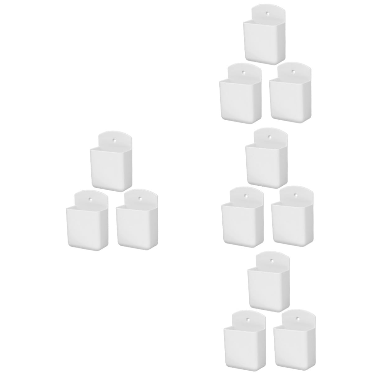 PRETYZOOM 12 Piezas Colgador De Control Remoto Montado Titulares Soporte para Control Remoto Junto a La Cama Portalápices Colgante Soporte Remoto para Montaje En Pared El Plastico