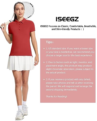 Iseegz Women'S Golf Shirt Short Sleeve Polo Shirts Lightweight Quick-Dry Workout Daily Work Shirts Tops For Women D thumb #4