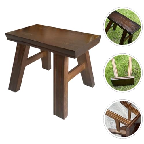 Tabouret en bois rectangulaire léger 23 cm polyvalent pour maison - 8