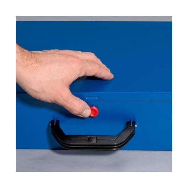 Allit Kleinteilekoffer, Stahlblech, EuroPlus Metall 44/24x63, blau, 24 Einsätze, dicht schließend, 454122 – Bild 5