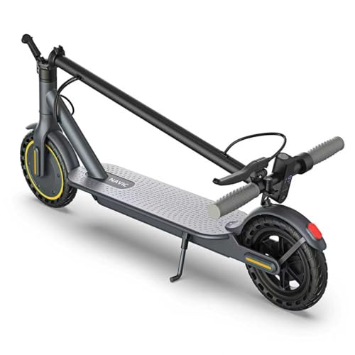 NAVIC Electric Scooter, 8.5' Solid Tires, 350W Motor, 19mph/22mi Range, Foldable Commuter Scooter for Urban Travel, App Control (Optional with seat)