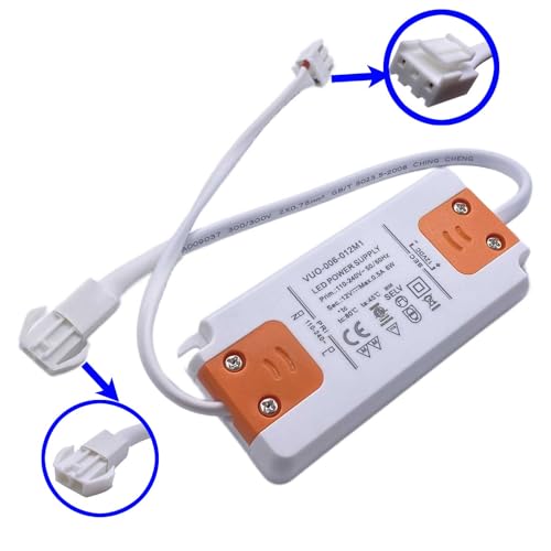 Image of 12V DC 0.5A Cooker Range Hood Light Driver with EL4.5 Female Output 100-240V AC Input Smoke Exhauster Ventilator Cabinet Lamp Power Converter