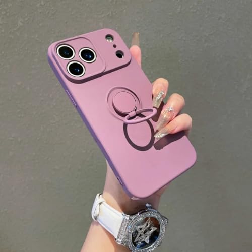 Coque silicone iPhone 14 Plus rose souple antichoc à support aimanté - 3