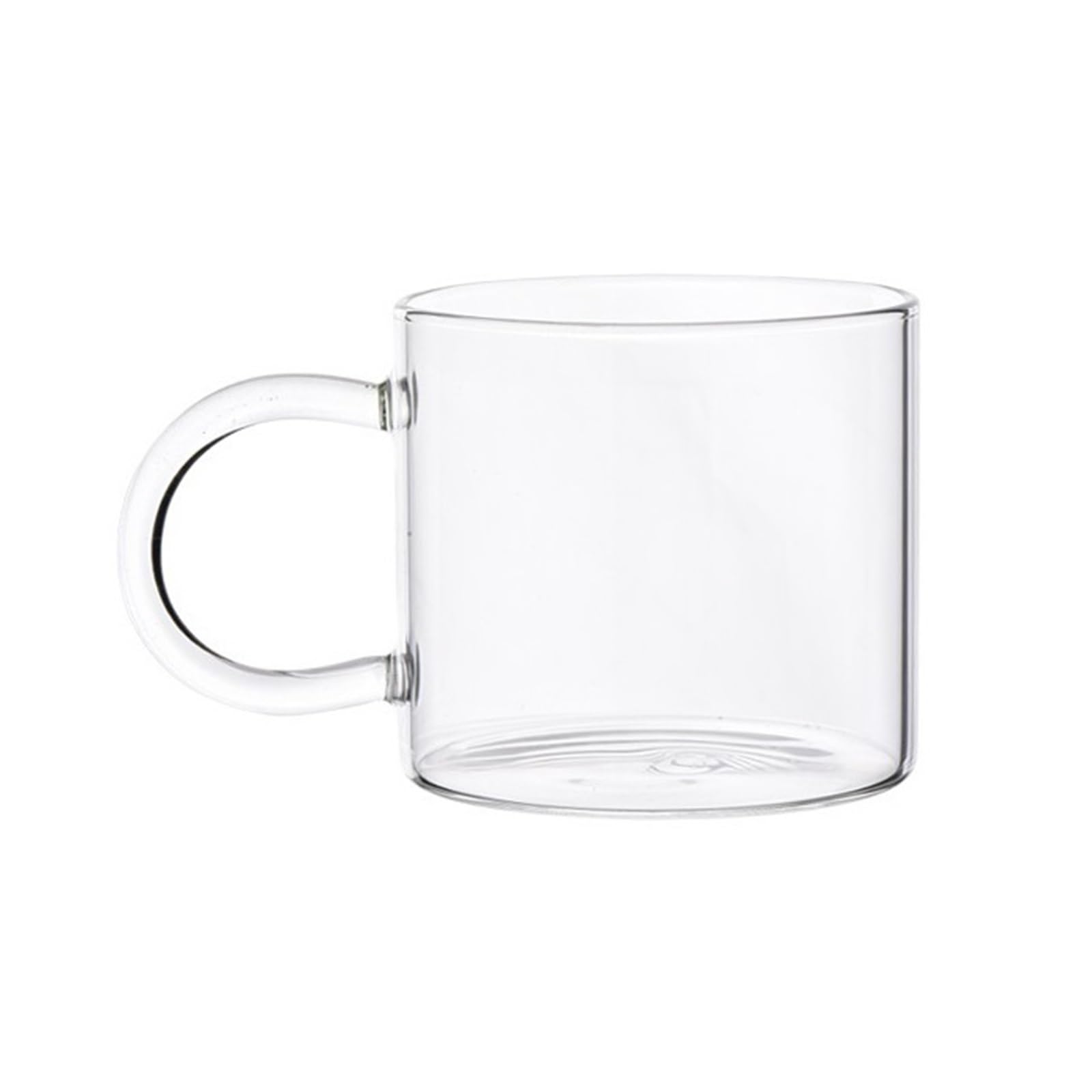 Taza de café de vidrio borosilicato de 11.3 oz con asa de color para té y leche