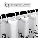Uphome Boho Shower Curtain for Bathroom Black and White Geometric Tribal Shower Curtain Set with Hooks Modern Bohemian Bath Curtain Thumb #4