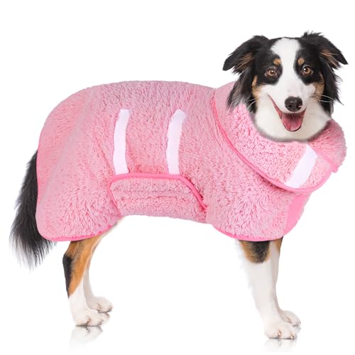 Dog Bathrobe, Super Absorbent, Quick-Dry, Adjustable, Large