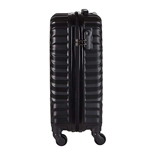 Kit mala bordo com frasqueira de mao em ABS - Roncalli Luxury (Preta)
