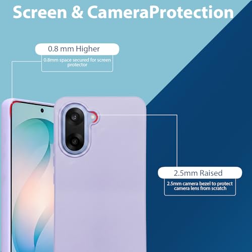 Image of LIRAMARK Liquid Silicone Soft Back Cover Case for OnePlus Nord CE 5 5G| Soft Micro-Fibre Lining Inside | Camera Protection Bump (Lavender)