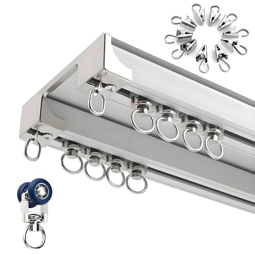 Rail de rideau robuste de plafond pour séparateur de pièce - 2