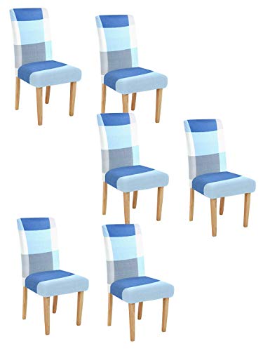 Image of Cortina Dining Chair Slipcover | Protection Chair Cover | Geometric Print, Removable, Washable | Universal Fit Super Soft Stretchy Polyester Spandex | Hotel, Marriage, Wedding | Pack of 6, Multi 11
