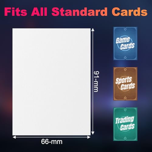 Image of 200 Pack Card Sleeves, Matte Dual Trading Card Sleeves with Opaque Back & Smooth Shuffle, Tear Resistant Card Protectors for MTG, TCG and Game Cards (Snow White)