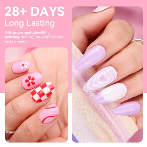 Set de esmaltes en gel Makartt 6 colores rosa 8ML miniatura 5