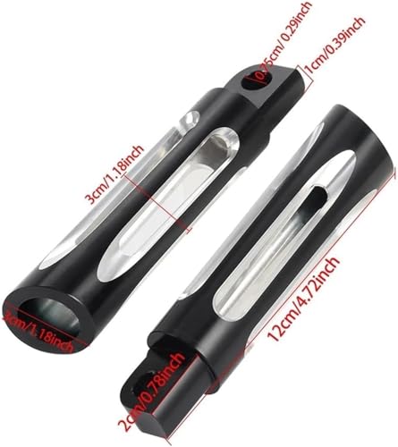 Extension de repose-pieds de moto en alu argent pour plateforme Touring et Custom - 3