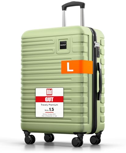 Travely Polycarbonat Koffer Groß 67cm L - 60L Innenvolumen -...
