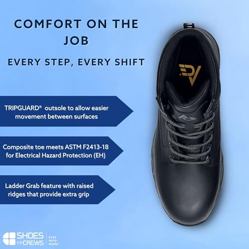 ACE Work Boots Men's, Women's, Unisex Fort Rock Nano Composite Toe (NCT) Slip and Water Resistant Boots3