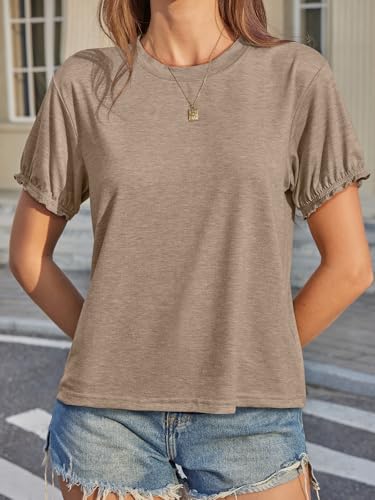 Image of UNCLECAT Women's Short Sleeve T Shirts Trendy Crew Neck Tops Basic Tee
