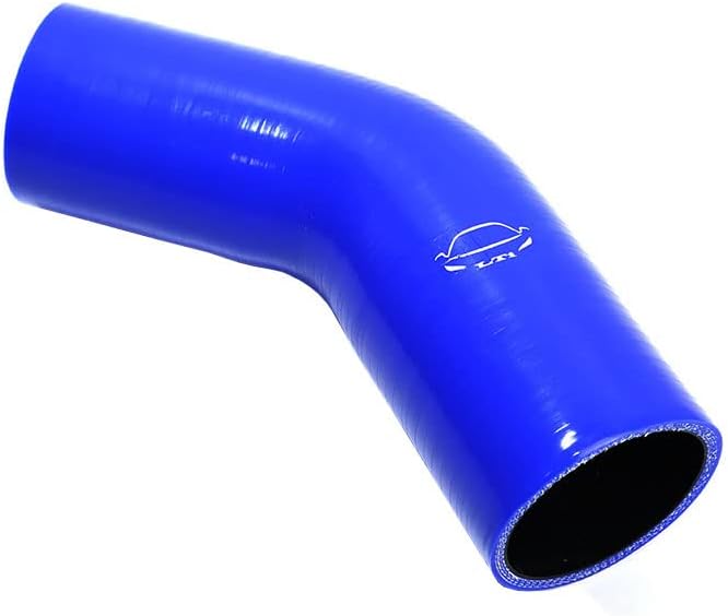 Mangueira de silicone redutora angular 45° TenKeAuto para turbo e intercooler 2"–2,25" – Azul